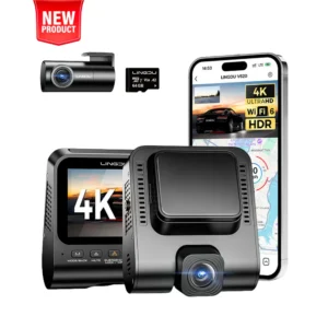 LINGDU V620 Caméra embarquée avec enregistrement 4K et écran 2 pouces